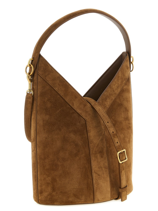 Y Long Bucket Bag in Suede
