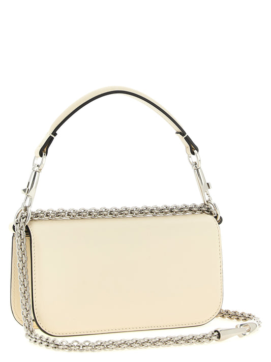 Locò Small Shoulder Bag in Leather with Jewel Logo