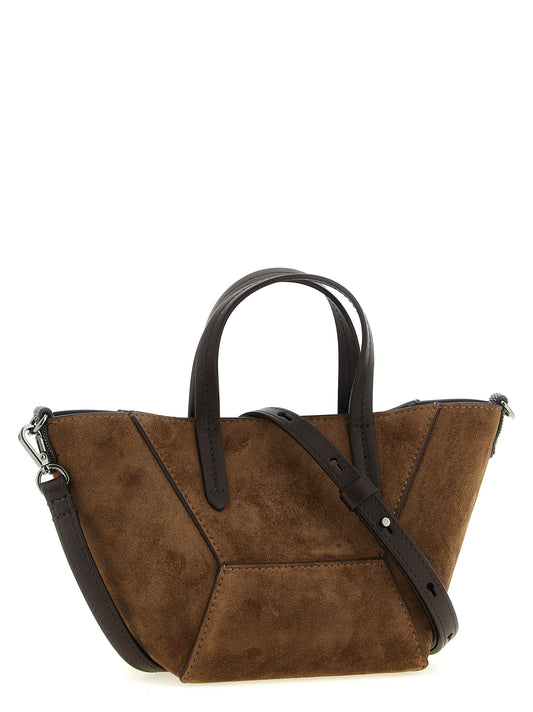 BC Duo Mini Handbag in Suede with Monili