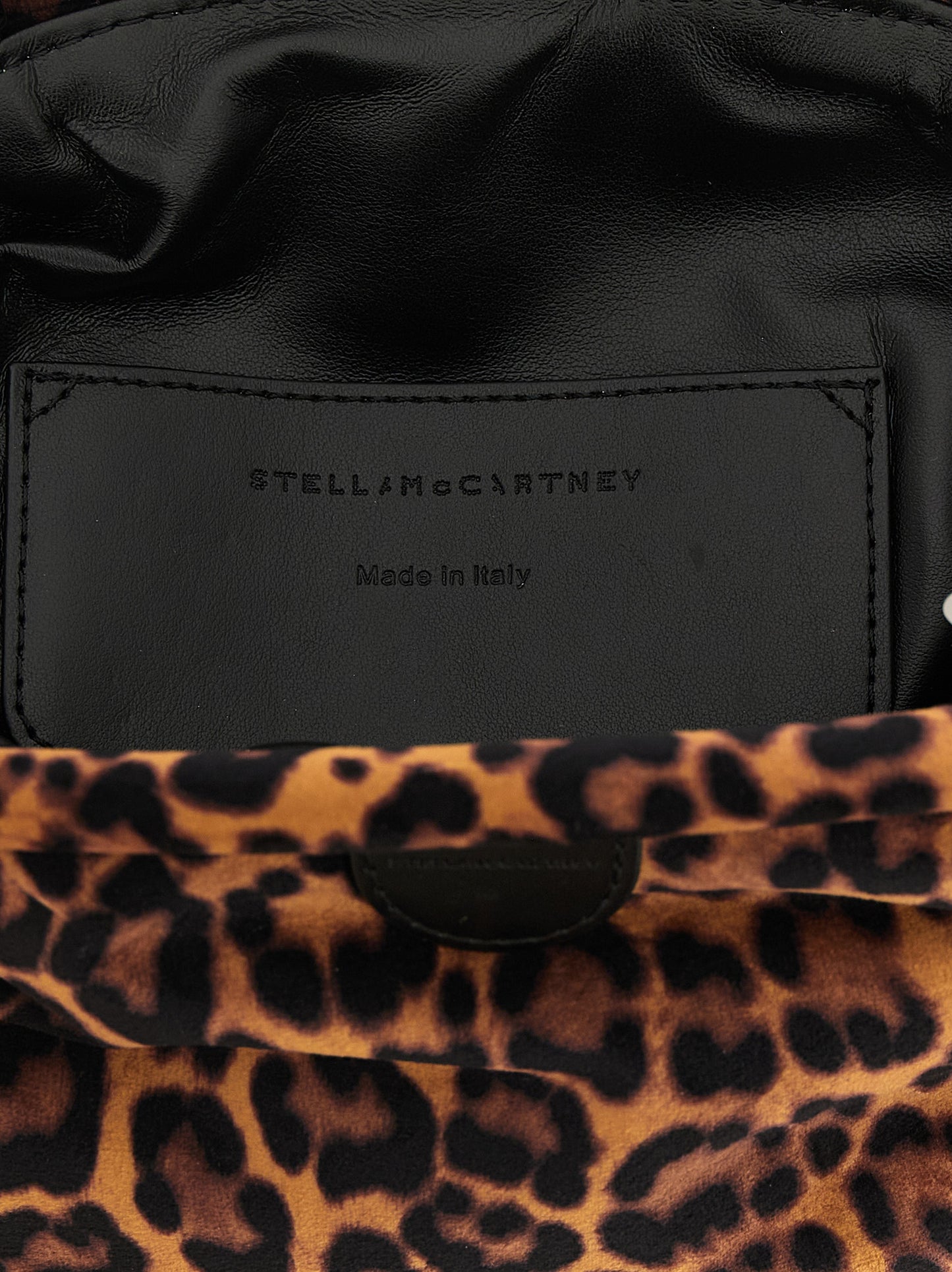 Falabella Velvet Leopard Print Convertible Clutch Bag