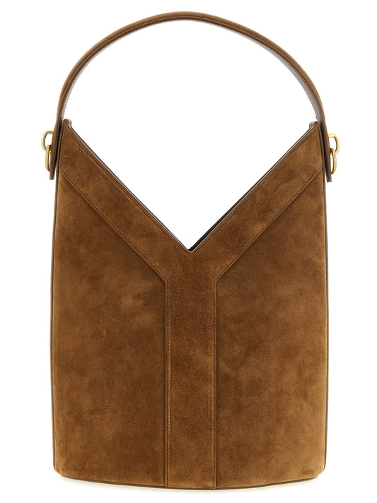 Y Long Bucket Bag in Suede