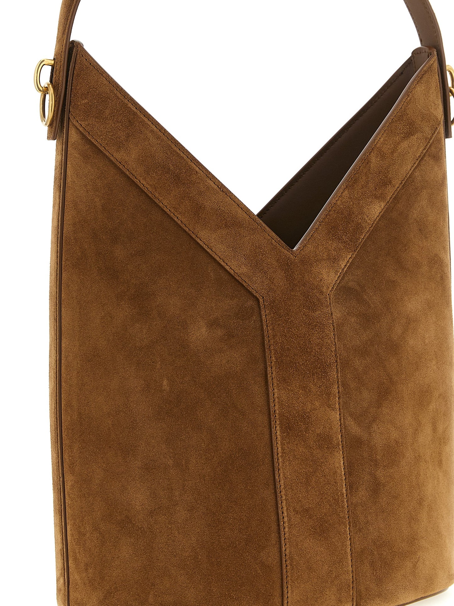 Y Long Bucket Bag in Suede
