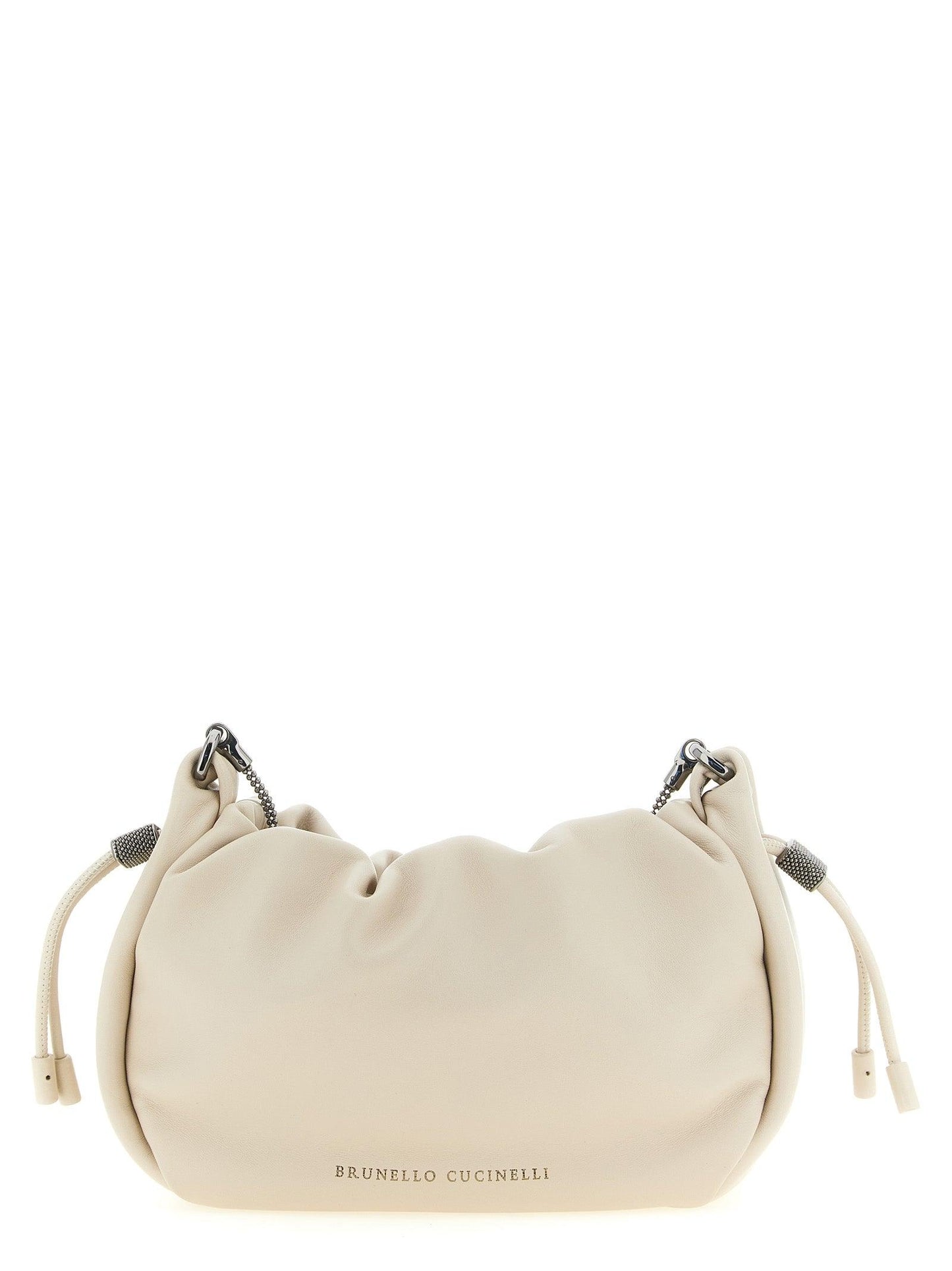 Mellow Mini Bucket Bag in Supple Leather with Monili