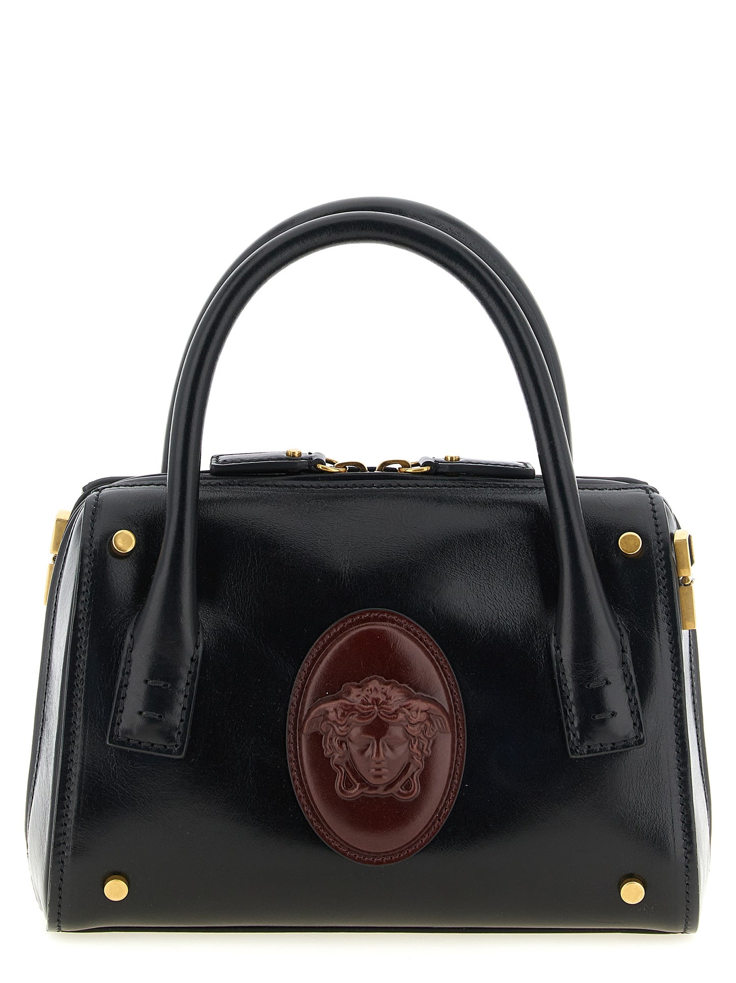 Roomy Small Top Handle Bag in Leather