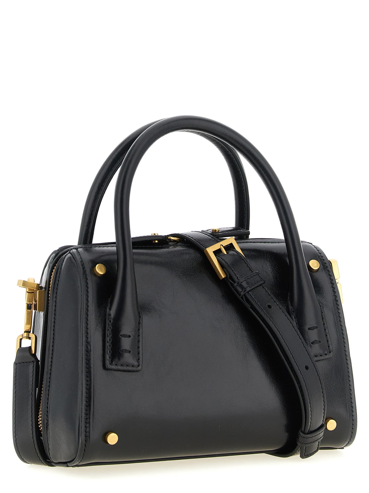 Roomy Small Top Handle Bag in Leather