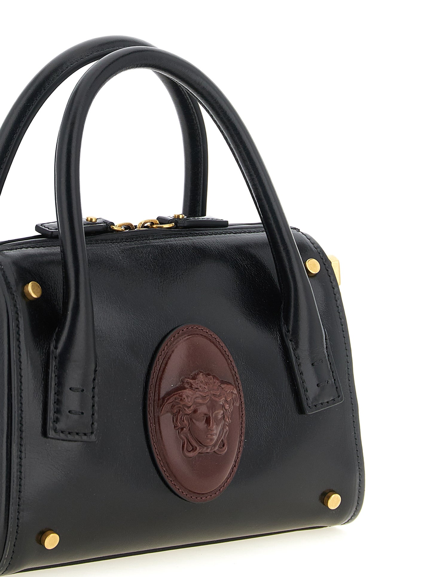 Roomy Small Top Handle Bag in Leather