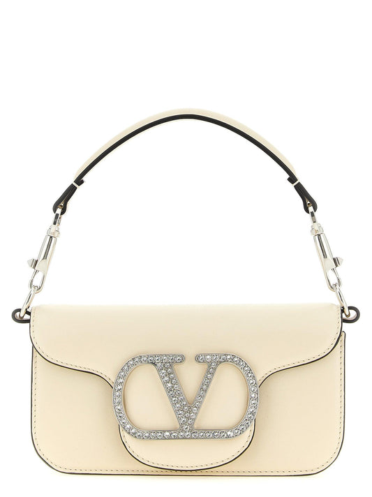 Locò Small Shoulder Bag in Leather with Jewel Logo