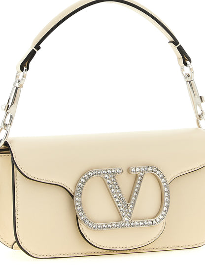 Locò Small Shoulder Bag in Leather with Jewel Logo