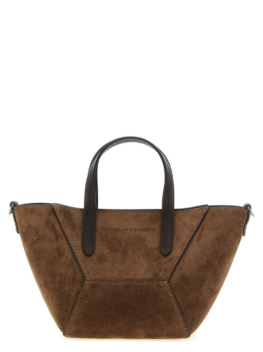 BC Duo Mini Handbag in Suede with Monili
