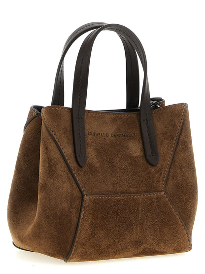 BC Duo Mini Handbag in Suede with Monili
