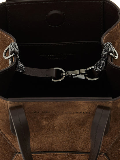 BC Duo Mini Handbag in Suede with Monili