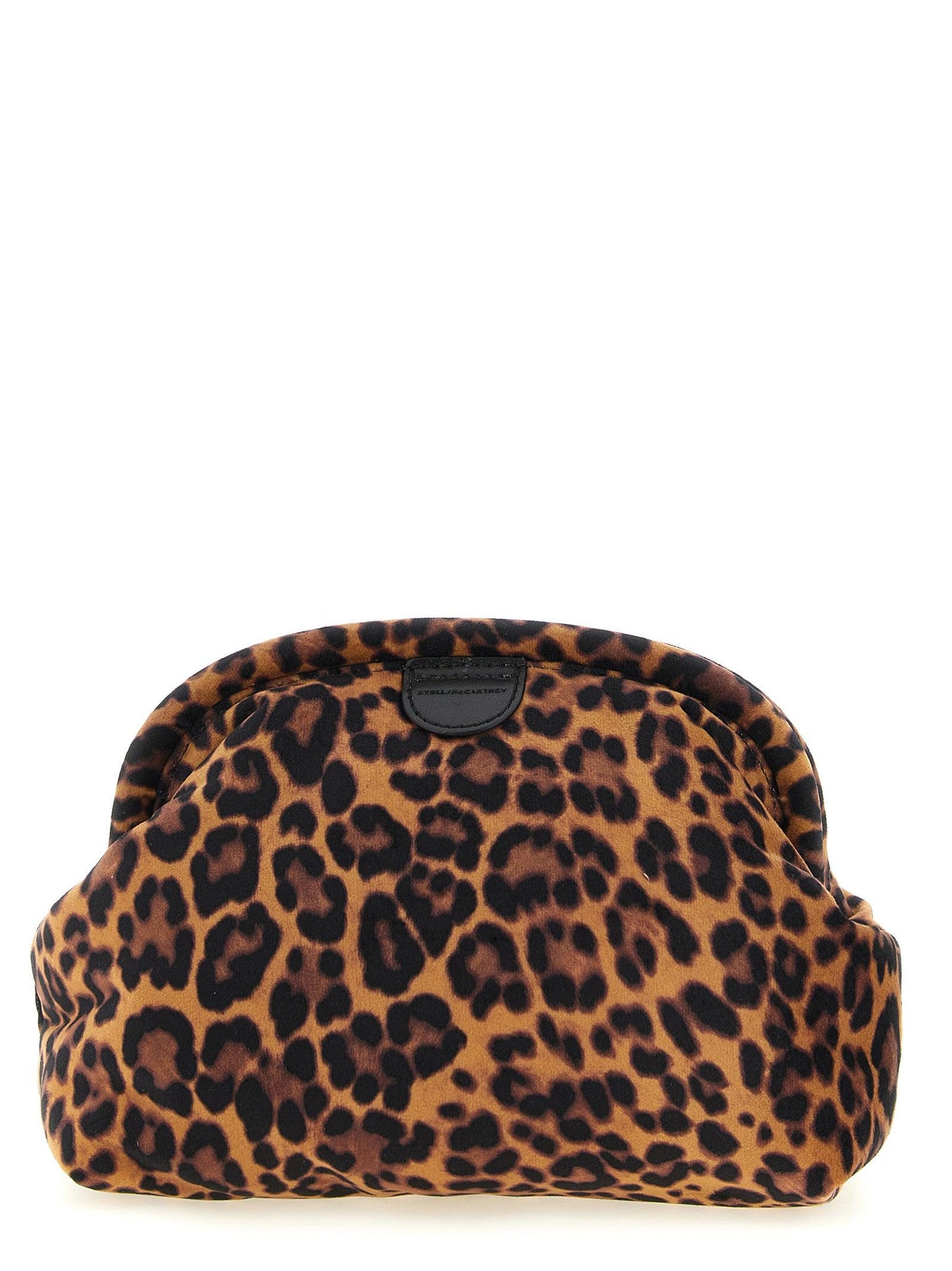 Falabella Velvet Leopard Print Convertible Clutch Bag