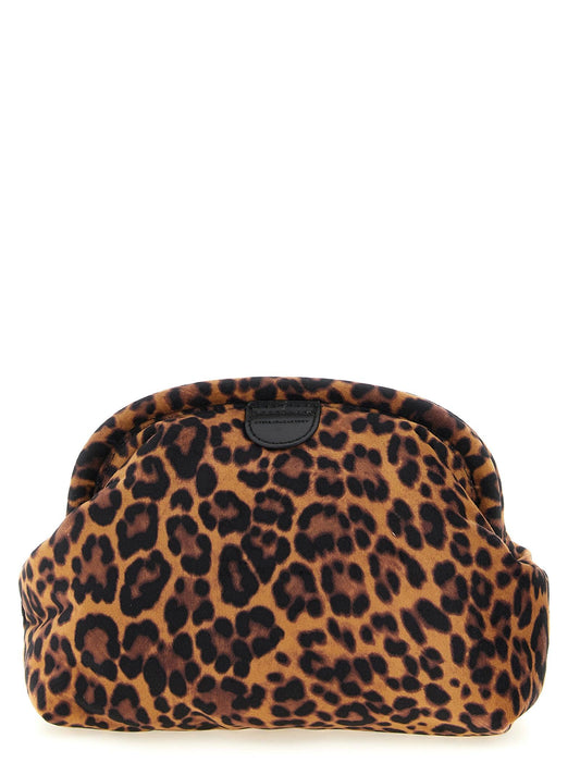Falabella Velvet Leopard Print Convertible Clutch Bag