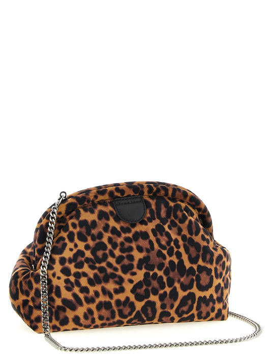 Falabella Velvet Leopard Print Convertible Clutch Bag