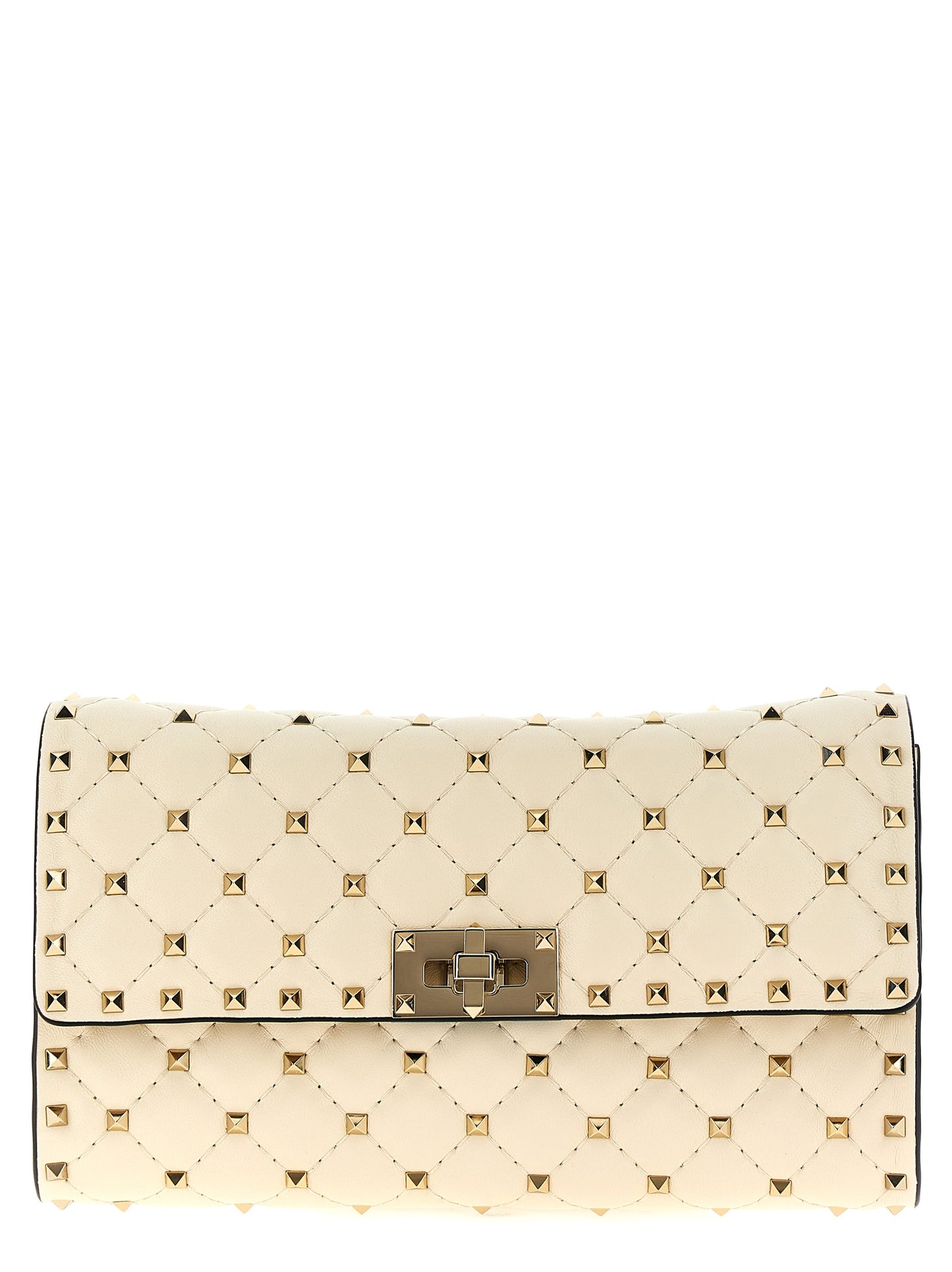 Rockstud Spike Shoulder Clutch Bag in Nappa Leather