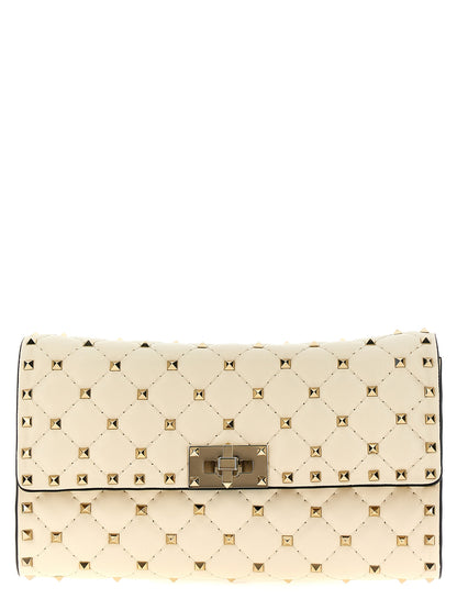 Rockstud Spike Shoulder Clutch Bag in Nappa Leather