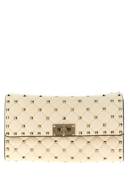 Rockstud Spike Shoulder Clutch Bag in Nappa Leather