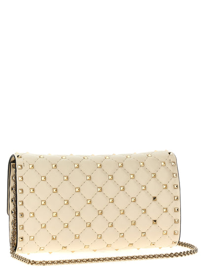 Rockstud Spike Shoulder Clutch Bag in Nappa Leather