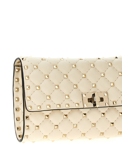 Rockstud Spike Shoulder Clutch Bag in Nappa Leather