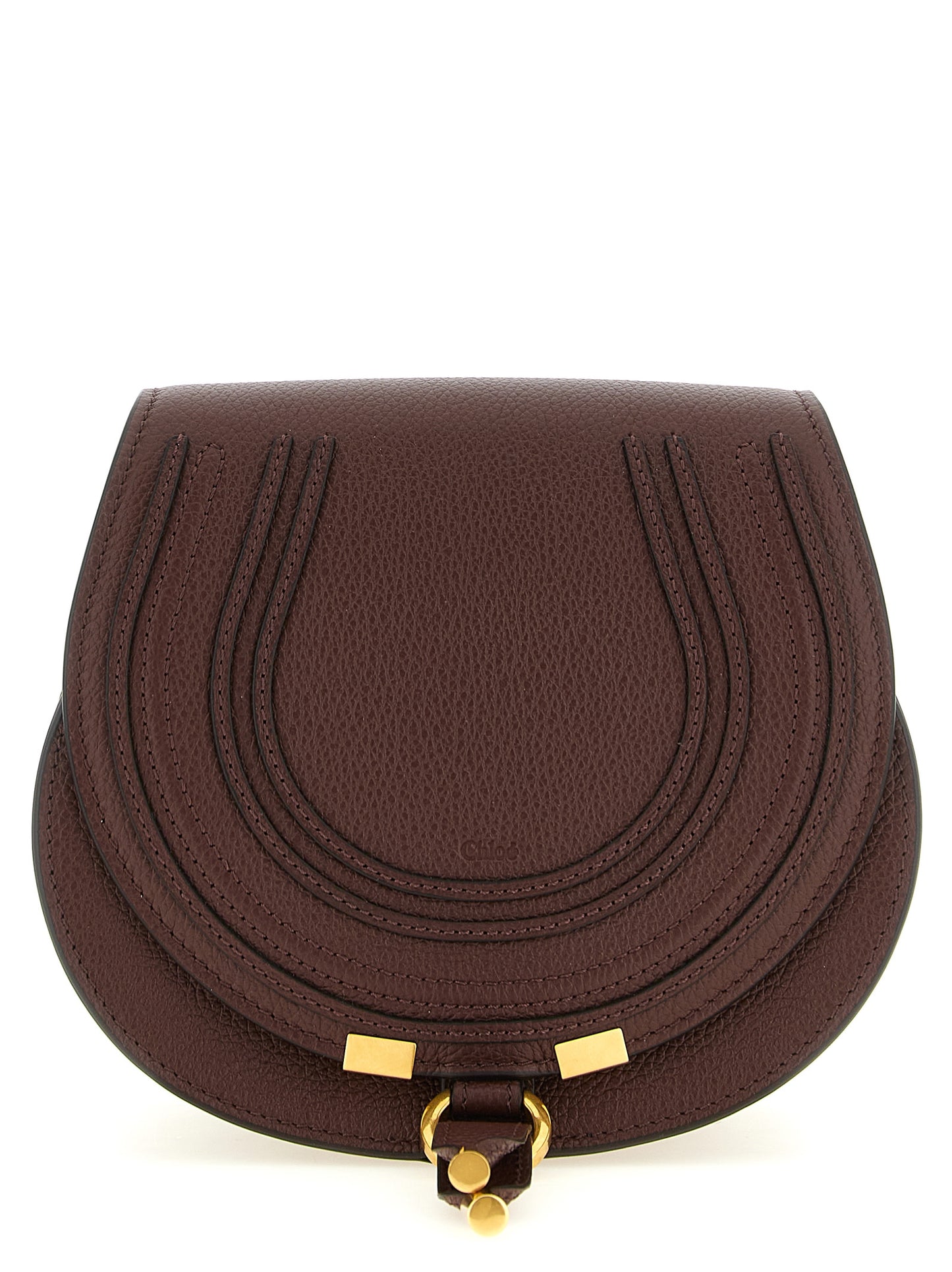 Marcie Saddle Bag in Grained Leather