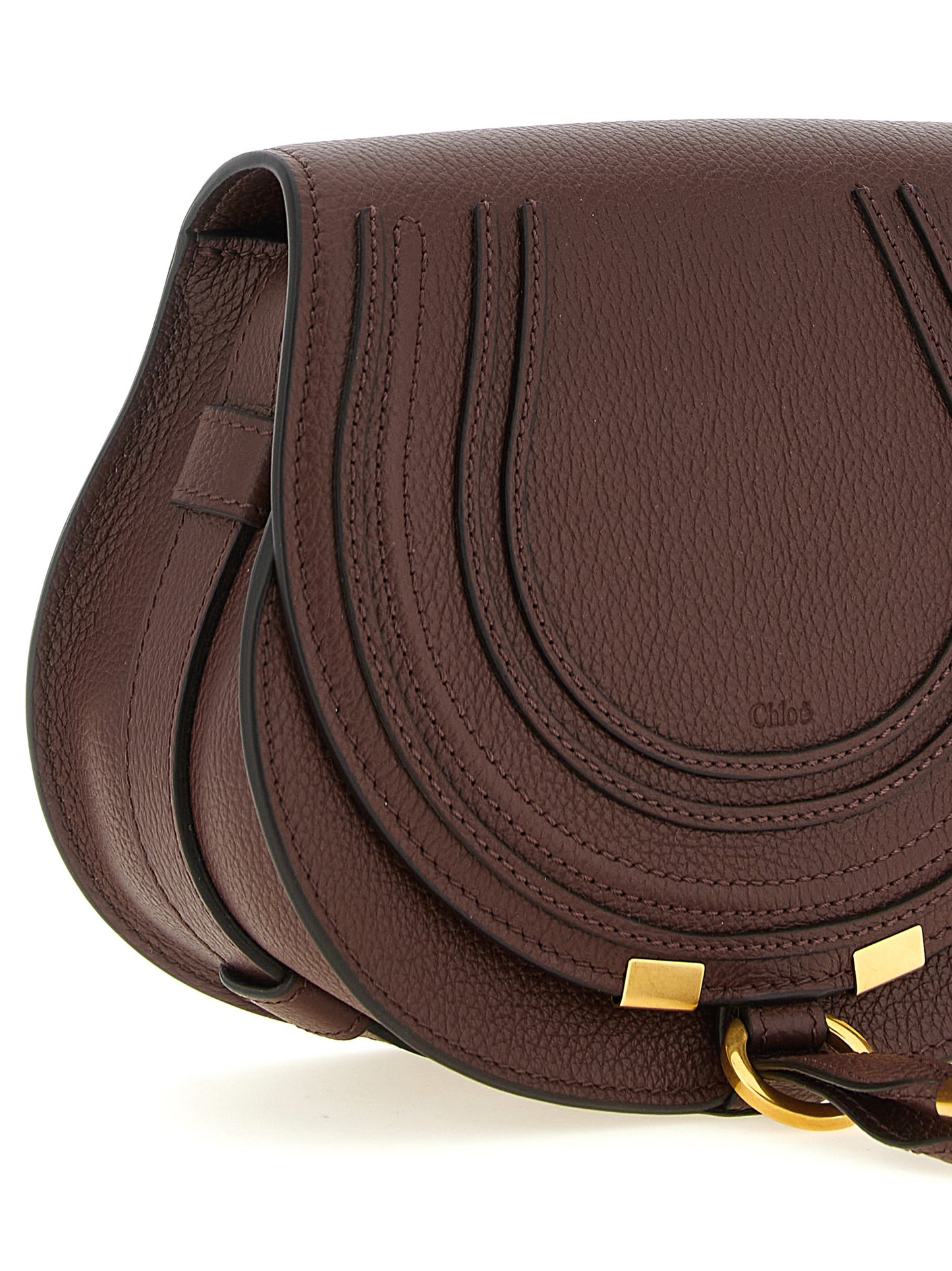 Marcie Saddle Bag in Grained Leather