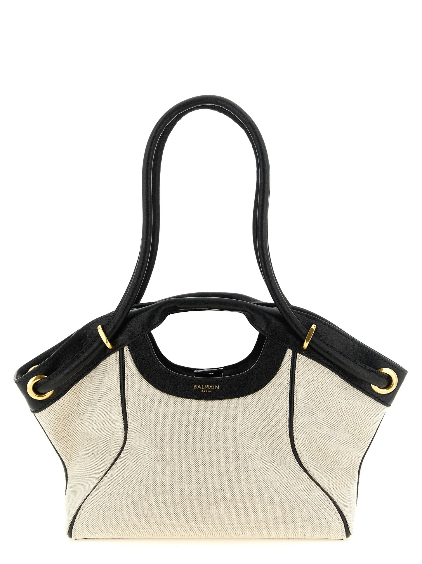 Media Tote Bag in Canvas & Leather