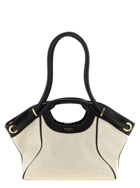 Media Tote Bag in Canvas & Leather