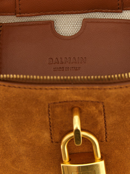Pulse Vanity Bag in Suede with Shearling Trim