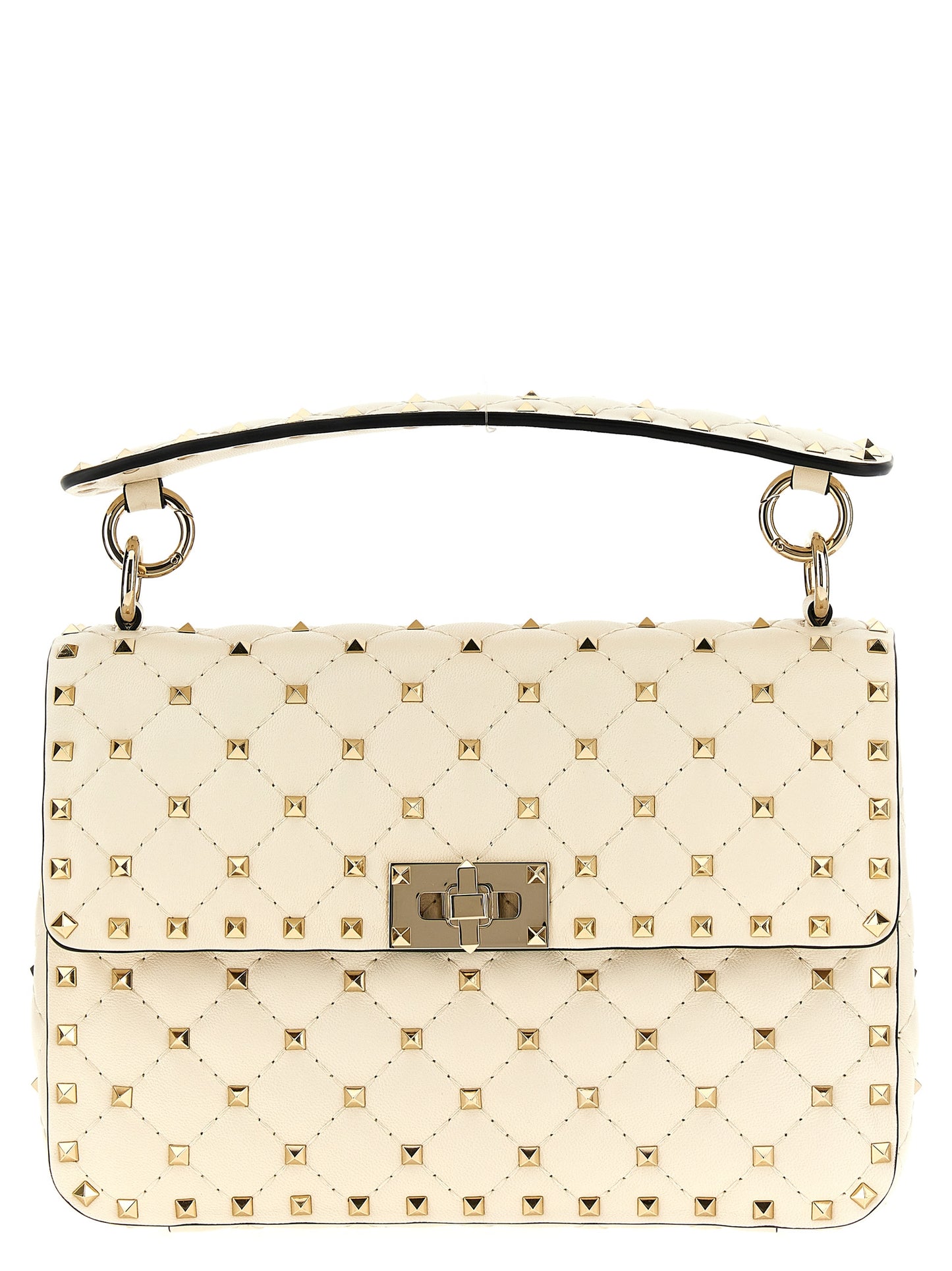 Rockstud Spike Quilted Shoulder Bag in Lambskin Leather