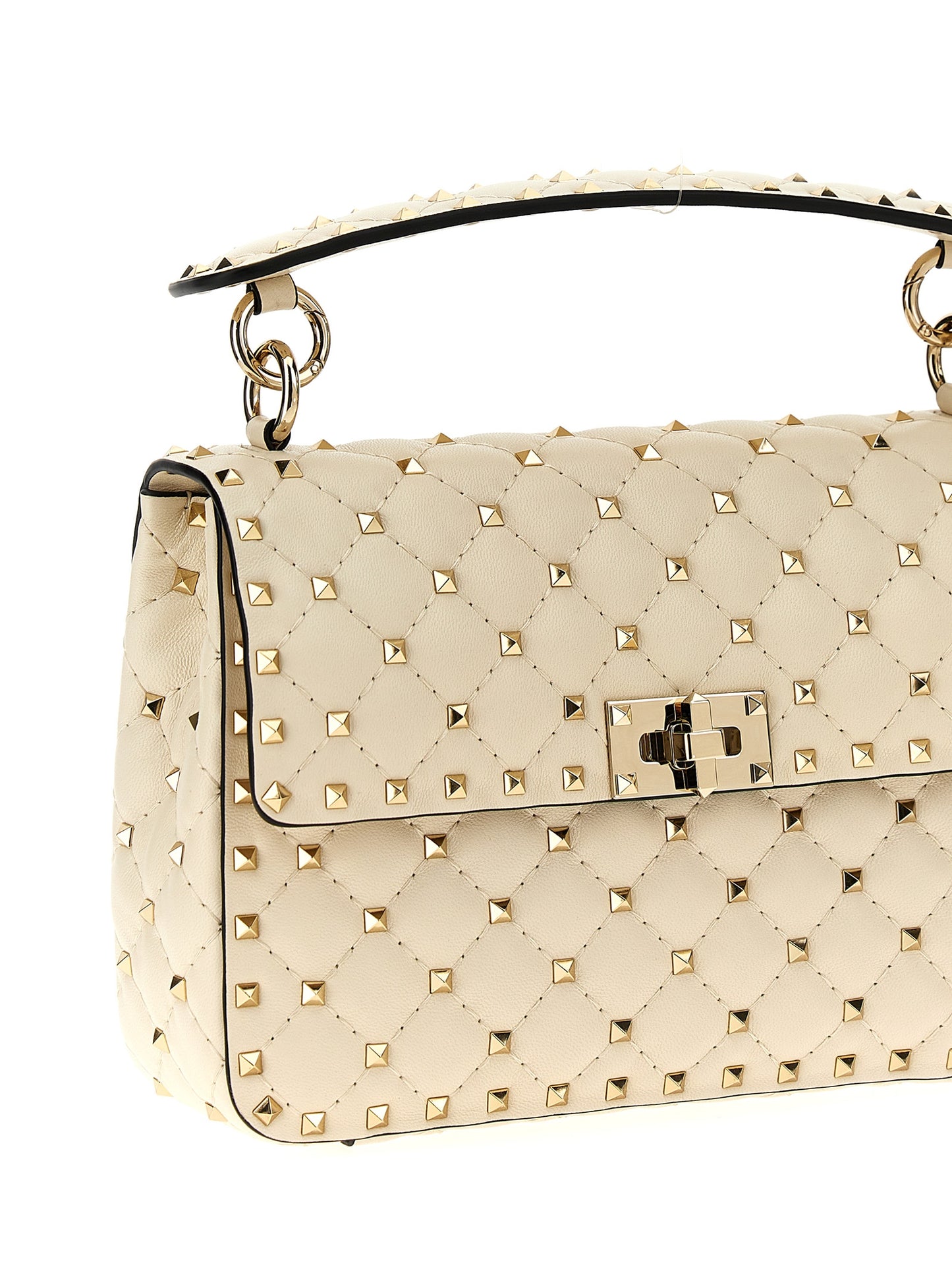 Rockstud Spike Quilted Shoulder Bag in Lambskin Leather