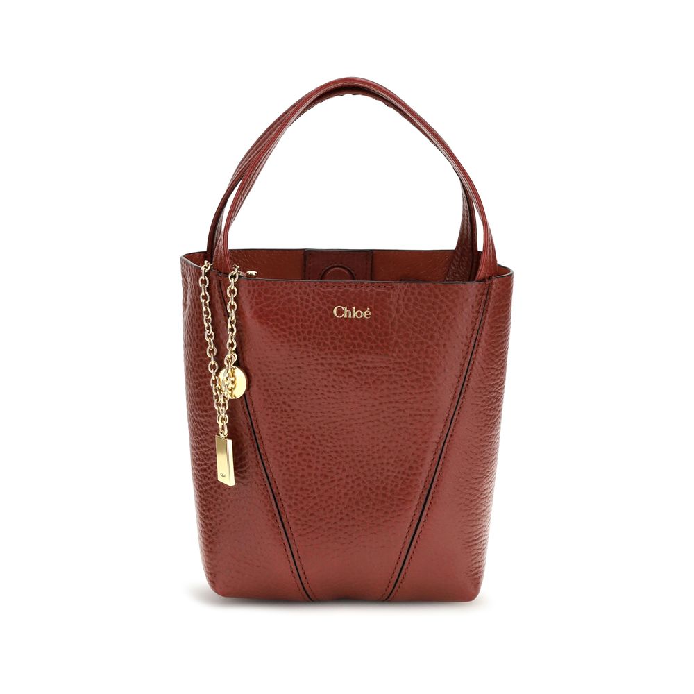 Spin Tote Bag in Grained Leather