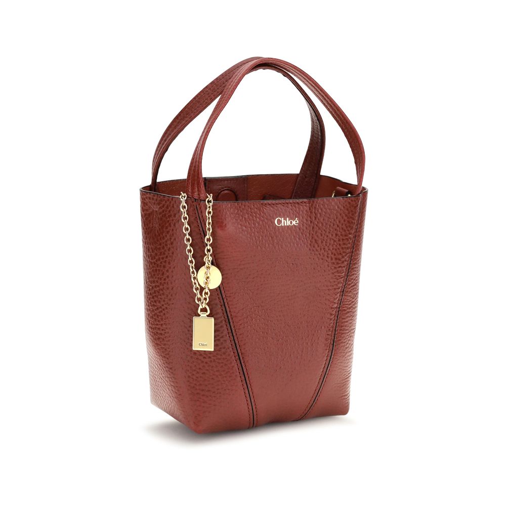 Spin Tote Bag in Grained Leather