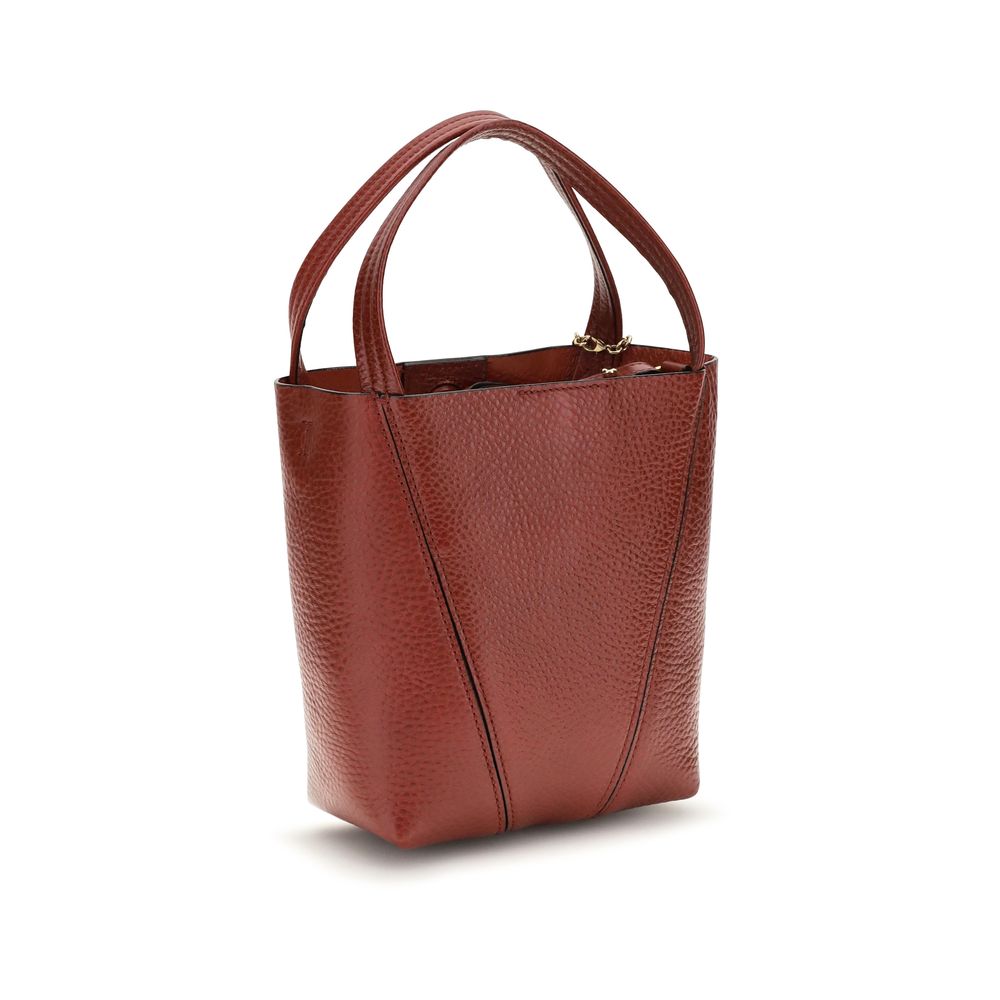 Spin Tote Bag in Grained Leather