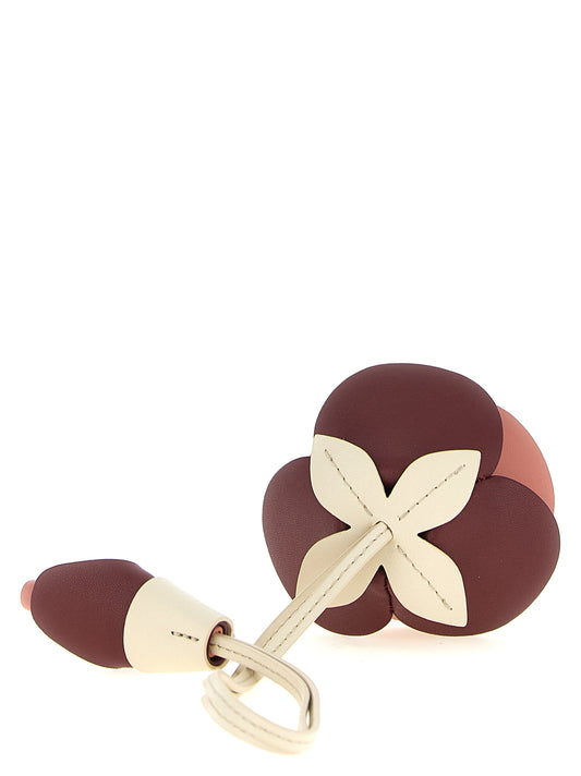 Allegra Rose Leather Charm Keyring