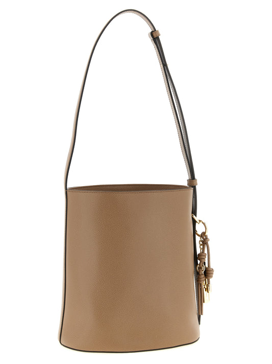 Roxie Bucket Bag in Grained Leather