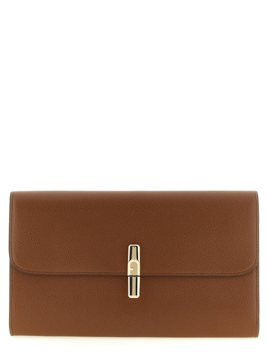 Iride Clutch Bag in Textured Leather