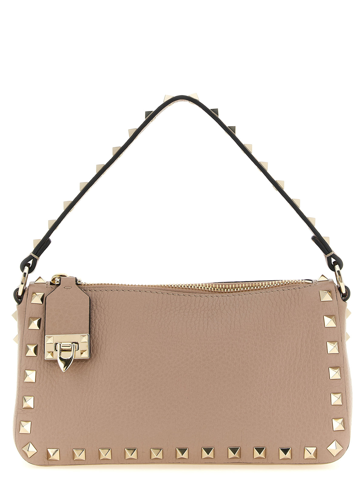 Rockstud Small Cross Body Bag in Grained Leather