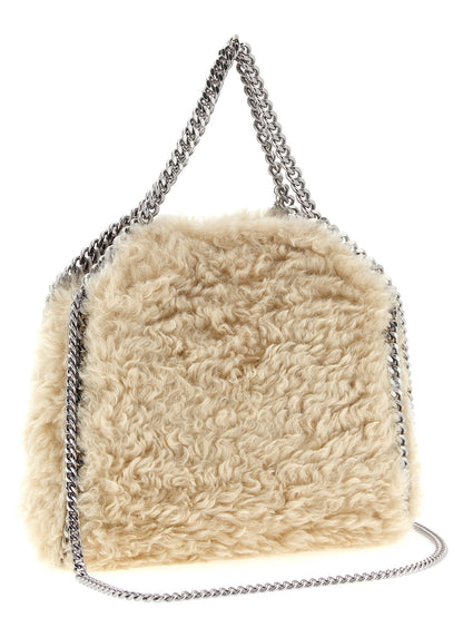 Falabella Mini Top Handle Bag in Faux Shearling