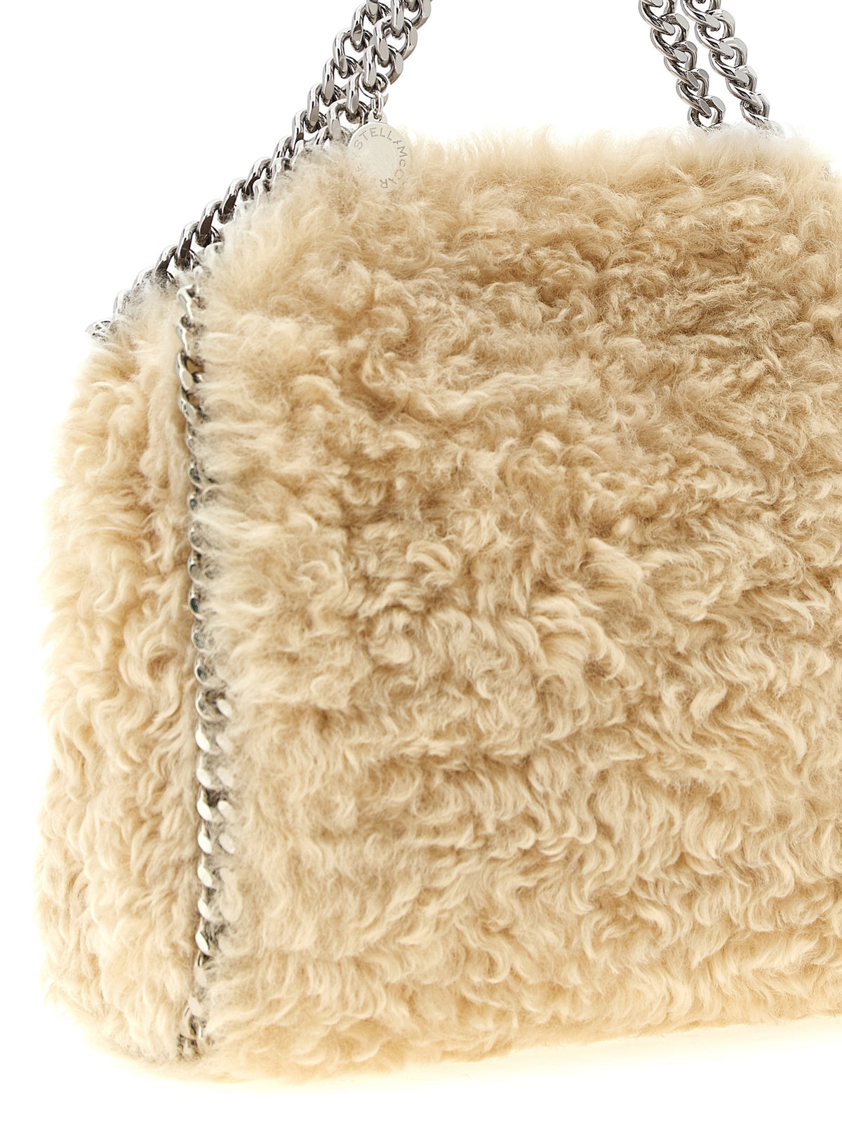 Falabella Mini Top Handle Bag in Faux Shearling
