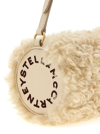Logo Bracelet Pouch in Faux Shearling