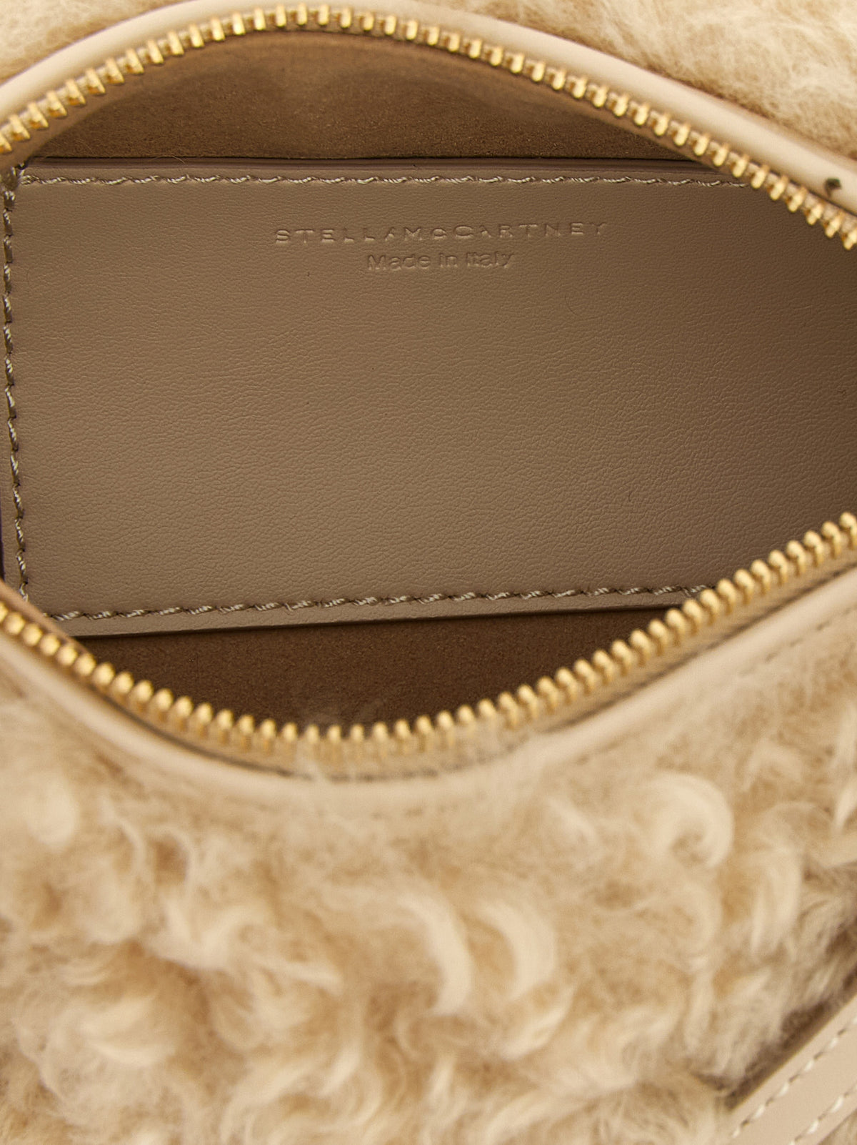 Logo Bracelet Pouch in Faux Shearling