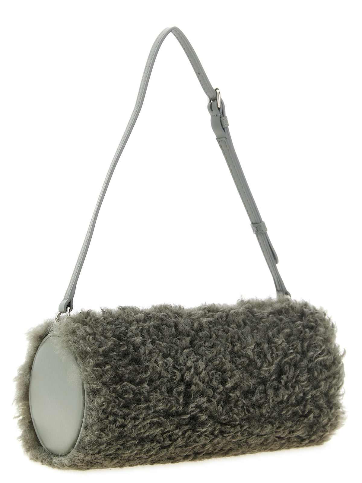Logo Bracelet Pouch in Faux Shearling
