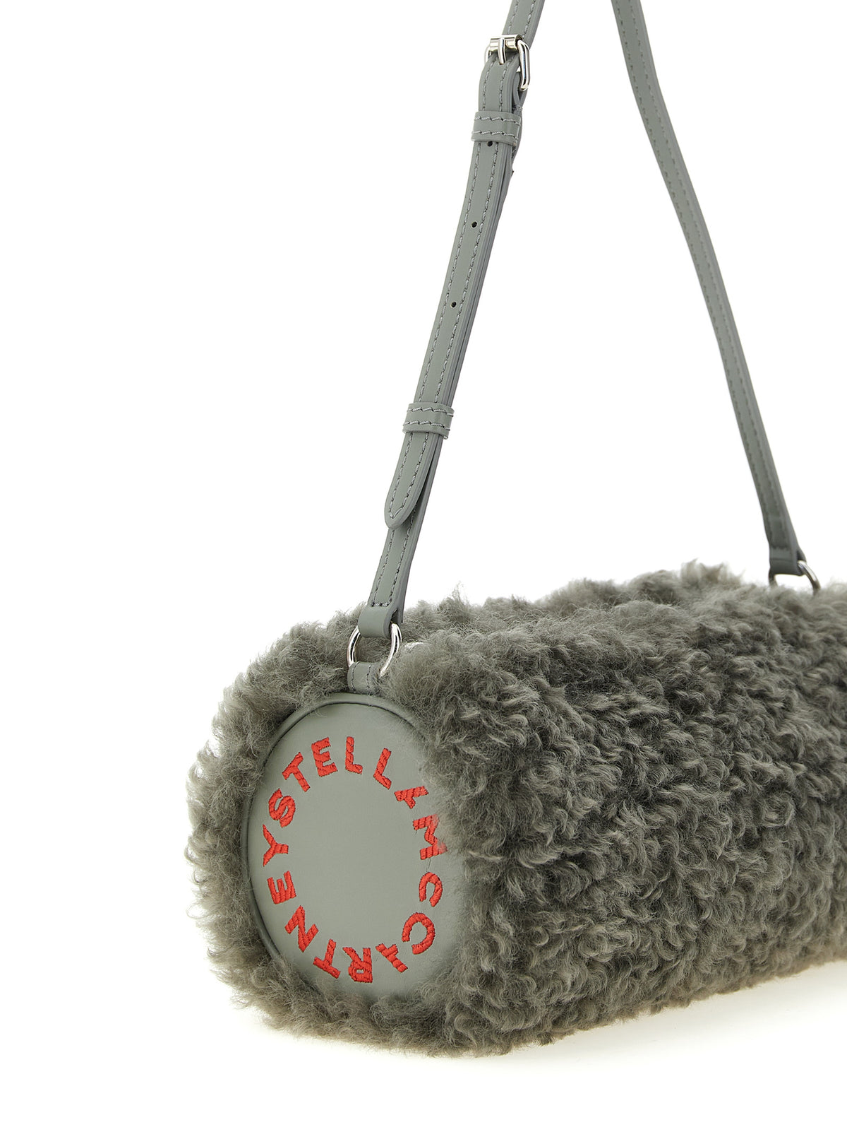 Logo Bracelet Pouch in Faux Shearling
