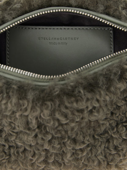 Logo Bracelet Pouch in Faux Shearling