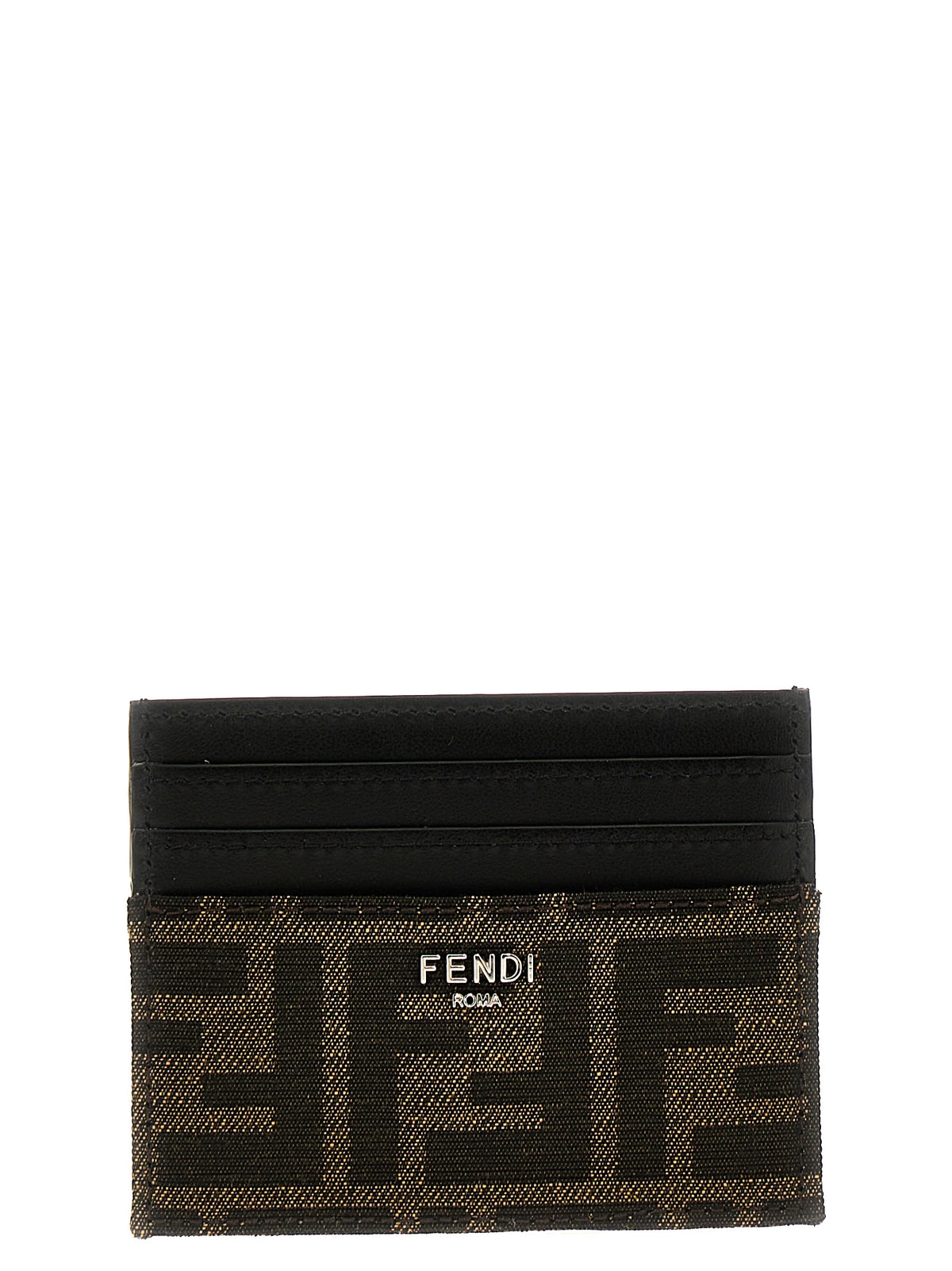 FF Jacquard & Leather Card Holder