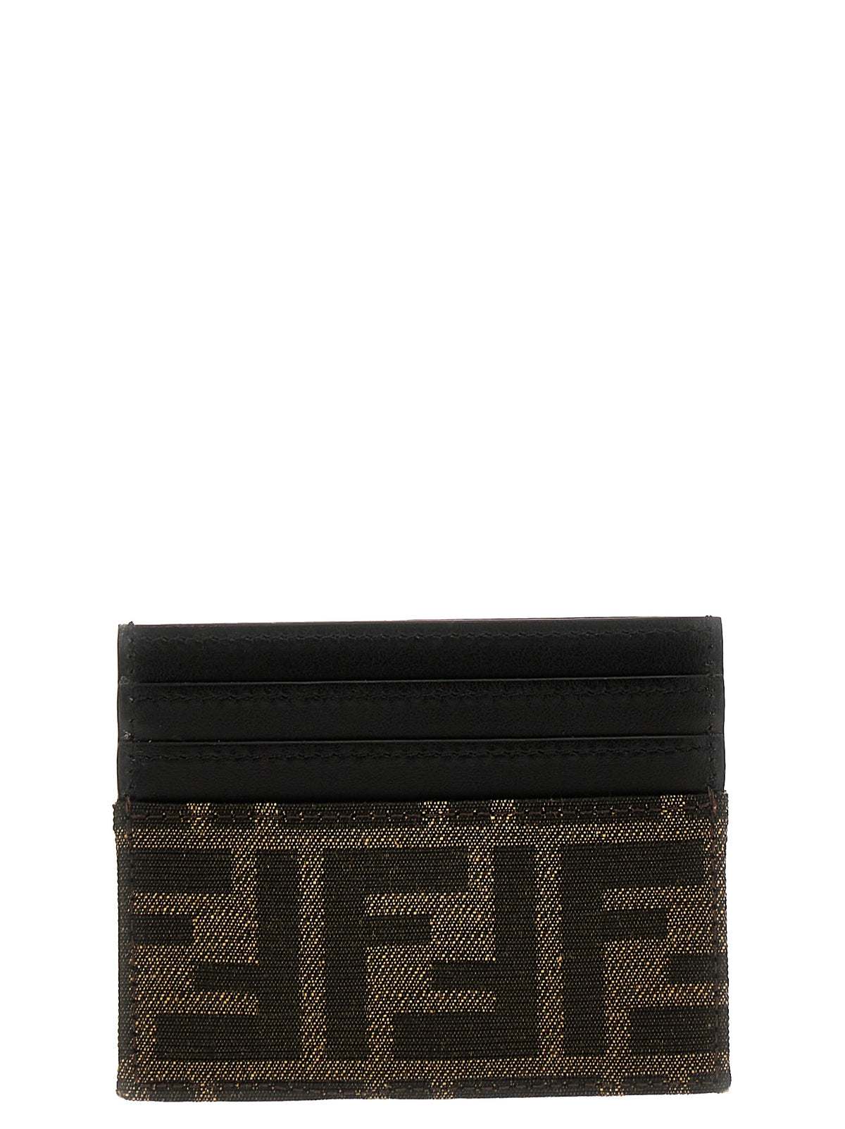 FF Jacquard & Leather Card Holder
