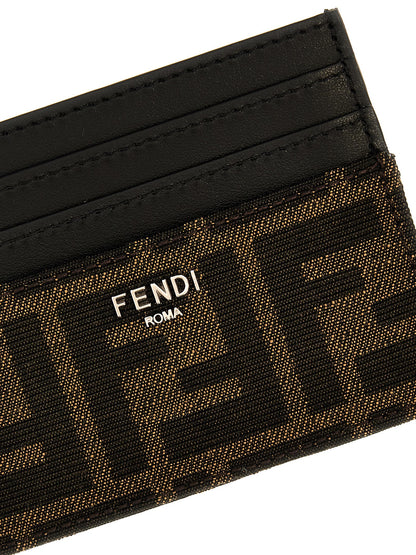 FF Jacquard & Leather Card Holder