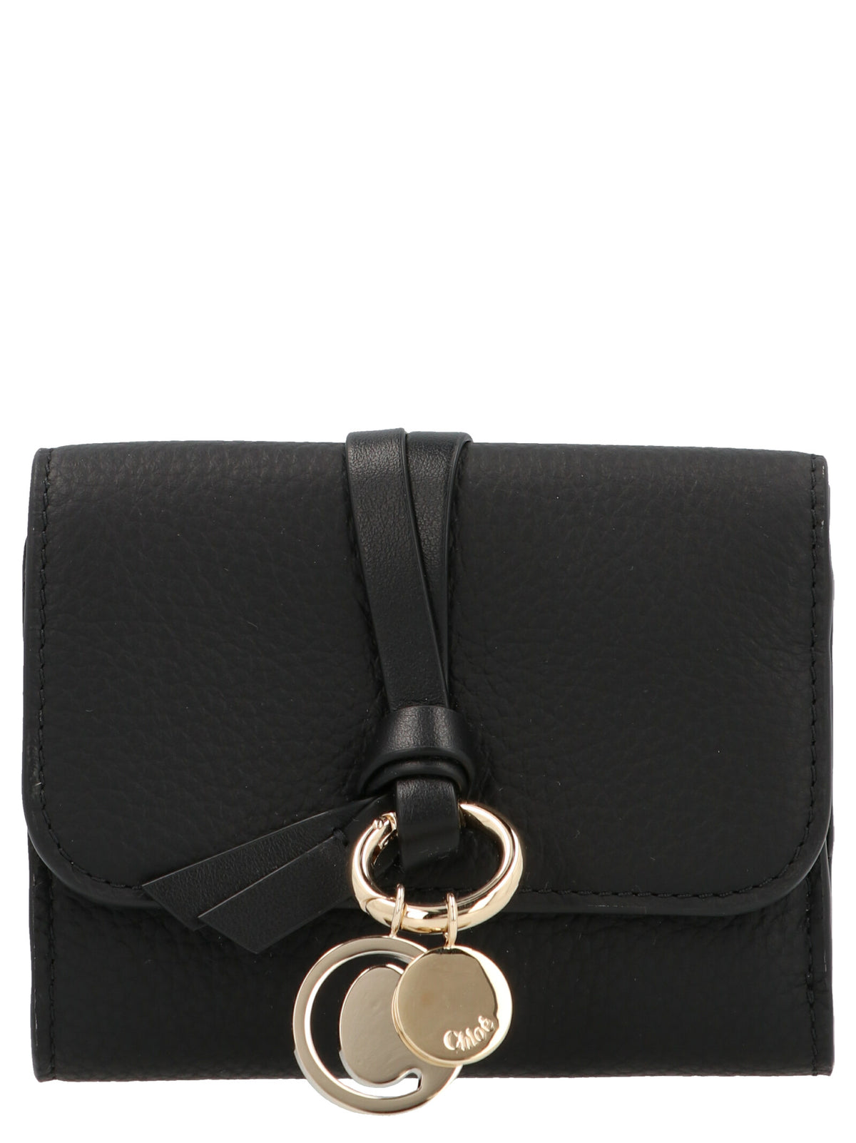 Alphabet Tri-Fold Wallet in Grained Leather