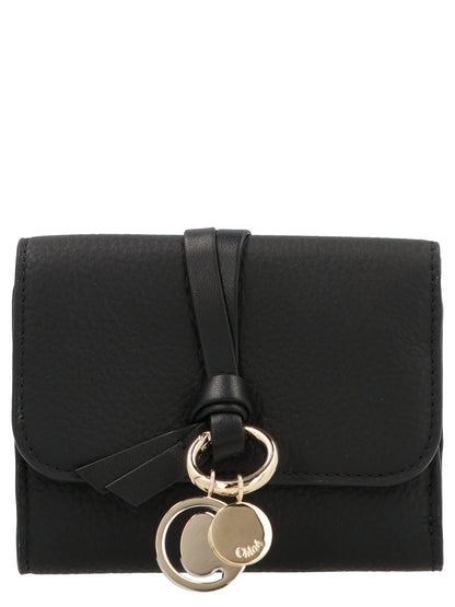Alphabet Tri-Fold Wallet in Grained Leather