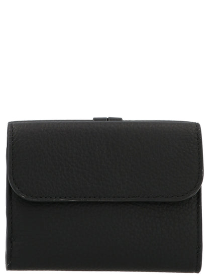 Alphabet Tri-Fold Wallet in Grained Leather